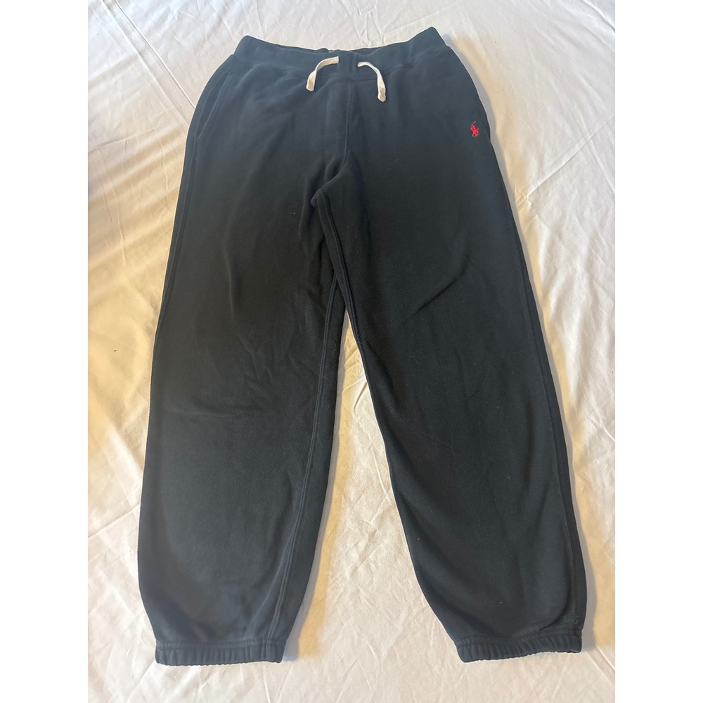 Polo Ralph Lauren Sweatpants Boys L 14-16 Black Fleece Joggers Pony